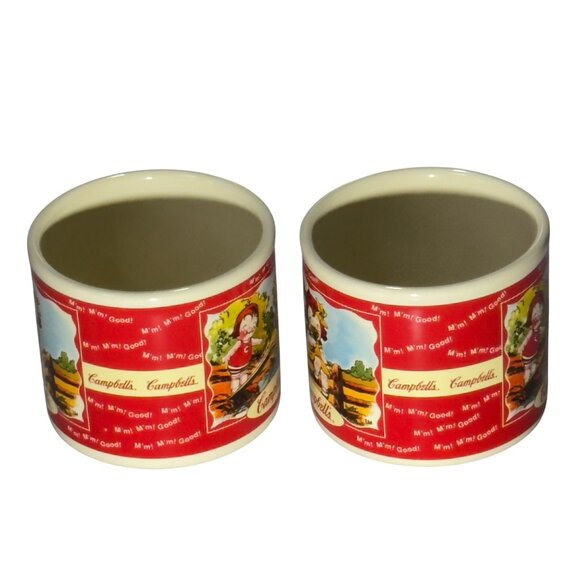 Set Of 2 Campbells Houston Harvest Ceramic Kids Mugs Vintage 1998 - Picture 5 of 11